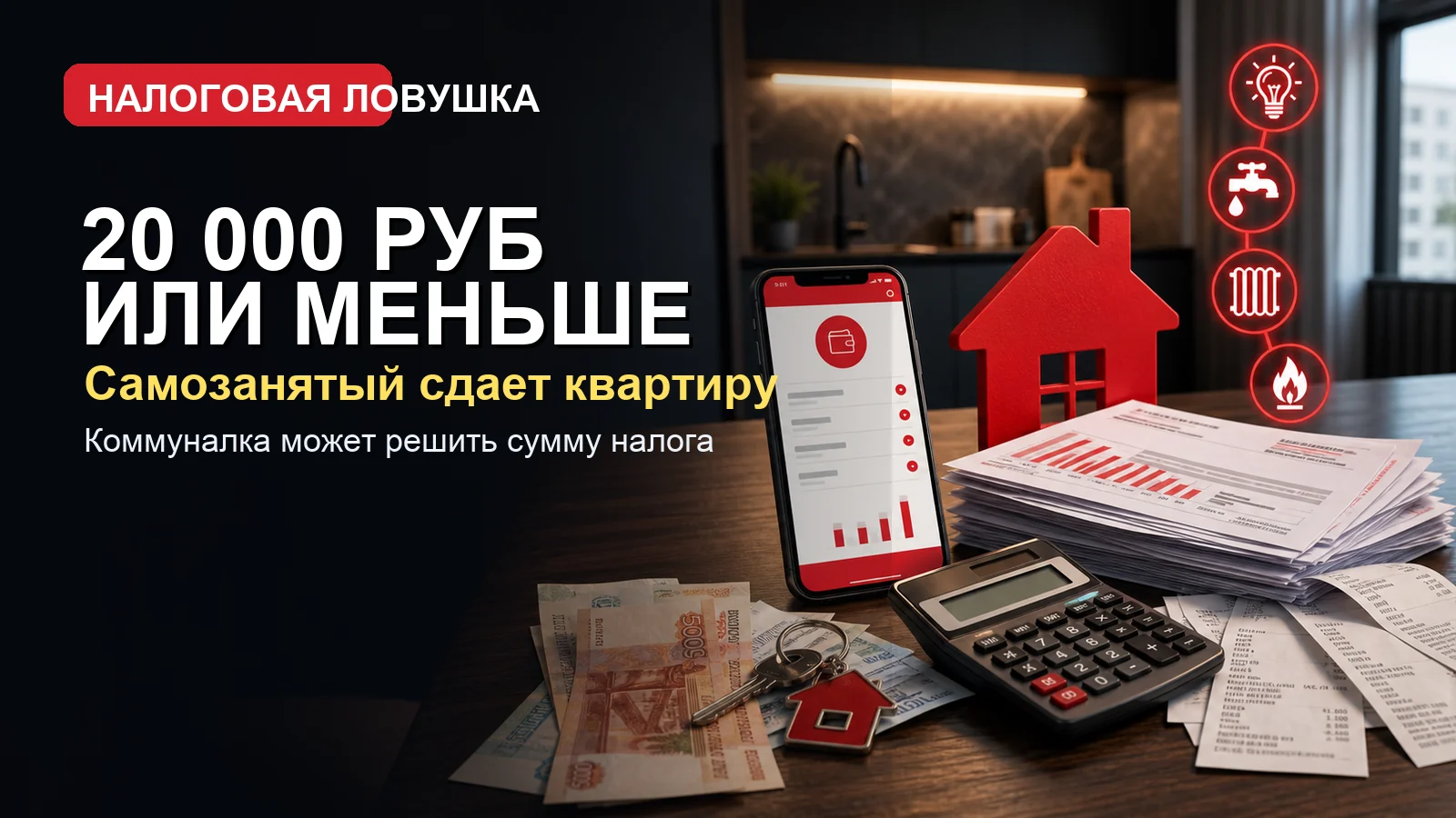 Налог самозанятого при сдаче квартиры и коммунальные платежи