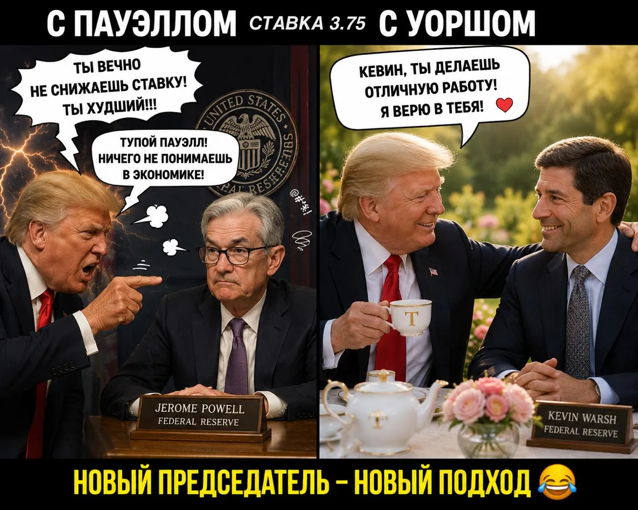 Трамп, Пауэлл и иллюзия влияния на ФРС