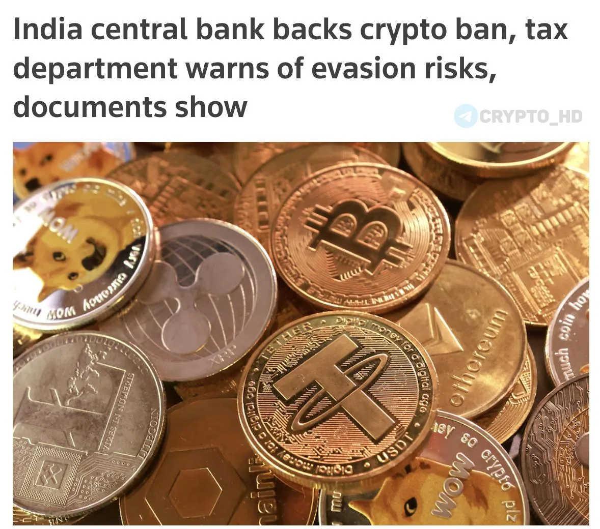 Индия готовит полный запрет крипты: RBI и налоговики бьют по ликвидности и легальности